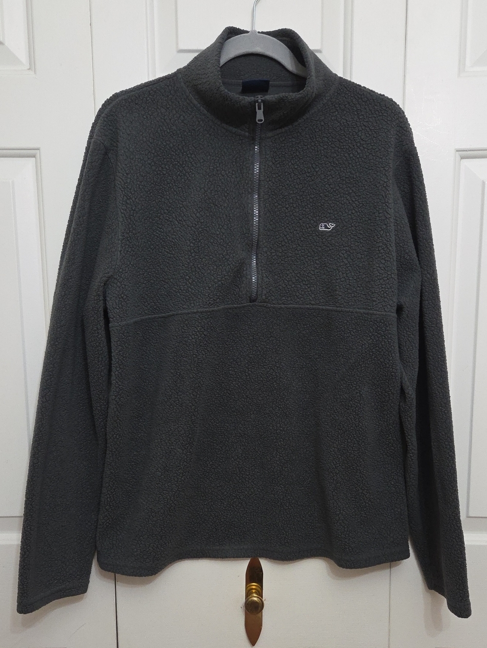 Vineyard Vines Deep-Pile Sherpa Fleece Quarter-Zip Pullover Sweatshirt Men's/ L